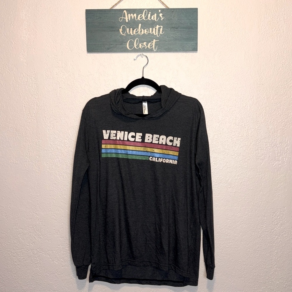 American Apparel Venice Beach long sleeve hoodie shirt